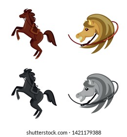 Vector design of texas and history icon. Set of texas and culture vector icon for stock.