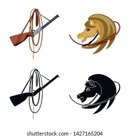 Vector design of texas and history icon. Set of texas and culture stock vector illustration.