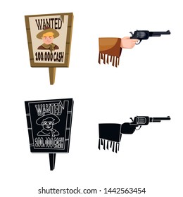 Vector design of texas and history icon. Collection of texas and culture stock vector illustration.