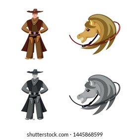 Vector design of texas and history icon. Collection of texas and culture stock symbol for web.