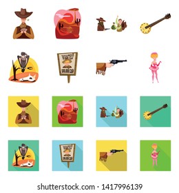 Vector design of texas and history logo. Collection of texas and culture vector icon for stock.