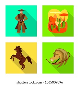 Vector design of texas and history symbol. Collection of texas and culture stock symbol for web.
