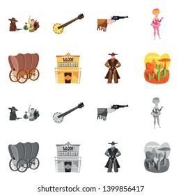 Vector design of texas and history symbol. Collection of texas and culture stock symbol for web.
