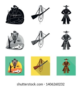 Vector design of texas and history symbol. Set of texas and culture stock vector illustration.