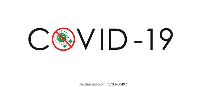 Vector design text covid-19 coronavirus concept in white background