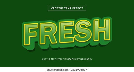 Vector design text effect, fresh text style