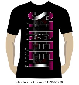 vector design text lettering stylish with mockup shirt for print