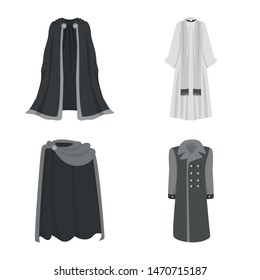 Vector design of textile and cloth logo. Set of textile and clothing stock vector illustration.