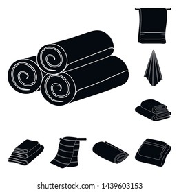 Vector design of textile and household icon. Set of textile and beach stock vector illustration.
