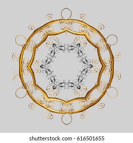 Vector design for textile, wallpaper, fabric, wrapping paper. And gray simple Christmas pattern - varied Xmas snowflakes with dots. Happy New Year winter background.