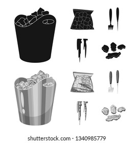 Vector design of texture  and frozen  icon. Collection of texture  and transparent  vector icon for stock.