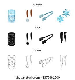 Vector design of texture  and frozen  icon. Collection of texture  and transparent  stock vector illustration.