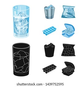 Vector design of texture and frozen icon. Collection of texture and transparent stock vector illustration.