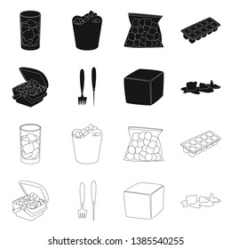 Vector design of texture  and frozen  sign. Collection of texture  and transparent  vector icon for stock.