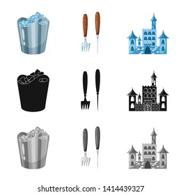Vector design of texture  and frozen  sign. Set of texture  and transparent  vector icon for stock.