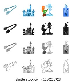 Vector design of texture  and frozen  symbol. Set of texture  and transparent  vector icon for stock.