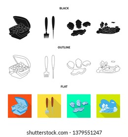 Vector design of texture  and frozen  symbol. Collection of texture  and transparent  vector icon for stock.