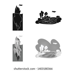 Vector design of texture  and frozen  symbol. Collection of texture  and transparent  vector icon for stock.