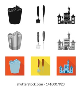 Vector design of texture  and frozen  symbol. Collection of texture  and transparent  stock vector illustration.
