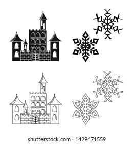 Vector design of texture and frozen symbol. Set of texture and transparent vector icon for stock.
