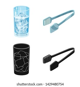 Vector design of texture and frozen symbol. Collection of texture and transparent stock symbol for web.