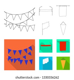 Vector design of texture and presentation icon. Collection of texture and media  stock symbol for web.