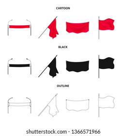 Vector design of texture and presentation icon. Set of texture and media  stock symbol for web.