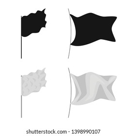 Vector design of texture and presentation icon. Set of texture and media  stock symbol for web.