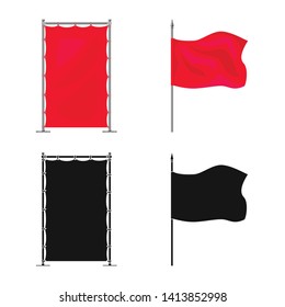 Vector design of texture and presentation icon. Collection of texture and media  stock vector illustration.