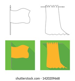 Vector design of texture and presentation icon. Set of texture and media  stock vector illustration.