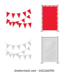 Vector design of texture and presentation icon. Collection of texture and media  stock symbol for web.