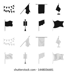 Vector design of texture and presentation icon. Set of texture and media vector icon for stock.