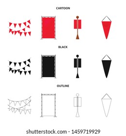 Vector design of texture and presentation icon. Collection of texture and media stock symbol for web.