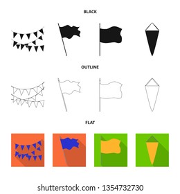 Vector design of texture and presentation logo. Collection of texture and media  stock vector illustration.