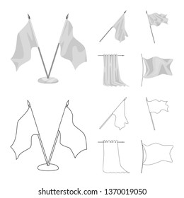 Vector design of texture and presentation logo. Collection of texture and media  stock vector illustration.