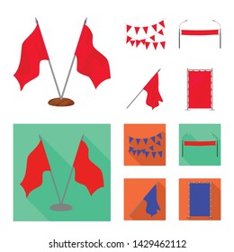 Vector design of texture and presentation logo. Set of texture and media vector icon for stock.