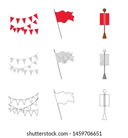 Vector design of texture and presentation logo. Collection of texture and media vector icon for stock.