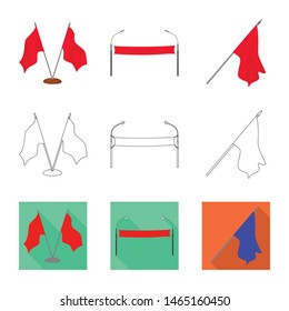 Vector design of texture and presentation logo. Collection of texture and media vector icon for stock.