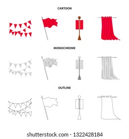 Vector design of texture and presentation sign. Collection of texture and media  vector icon for stock.