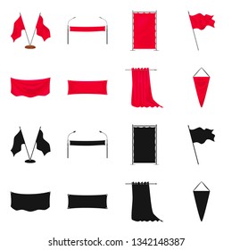 Vector design of texture and presentation sign. Collection of texture and media  stock vector illustration.