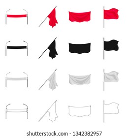 Vector design of texture and presentation sign. Collection of texture and media  vector icon for stock.