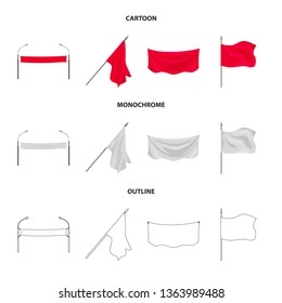 Vector design of texture and presentation sign. Collection of texture and media  stock symbol for web.