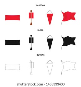 Vector design of texture and presentation sign. Set of texture and media stock vector illustration.