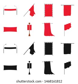Vector design of texture and presentation sign. Set of texture and media stock vector illustration.