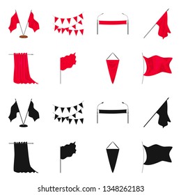 Vector design of texture and presentation symbol. Set of texture and media  stock symbol for web.