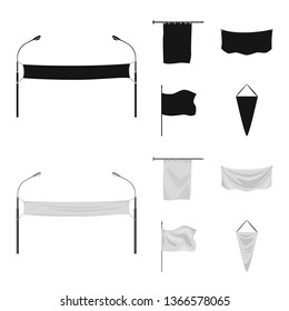 Vector design of texture and presentation symbol. Set of texture and media  stock symbol for web.