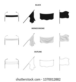 Vector design of texture and presentation symbol. Set of texture and media  stock vector illustration.