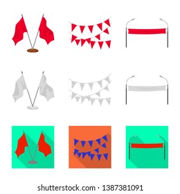 Vector design of texture and presentation symbol. Collection of texture and media  stock vector illustration.