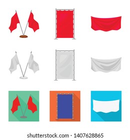 Vector design of texture and presentation symbol. Set of texture and media  vector icon for stock.