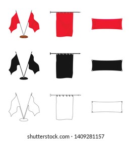 Vector design of texture and presentation symbol. Collection of texture and media  vector icon for stock.